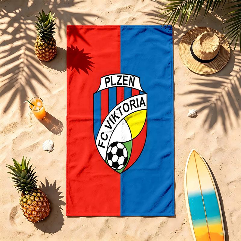 FC Viktoria Plzen (1) Theme Beach Towel Sand Resistant Soft And Comfortable Suitable For The Pool Camping Yoga And Diving A Travel Essential
