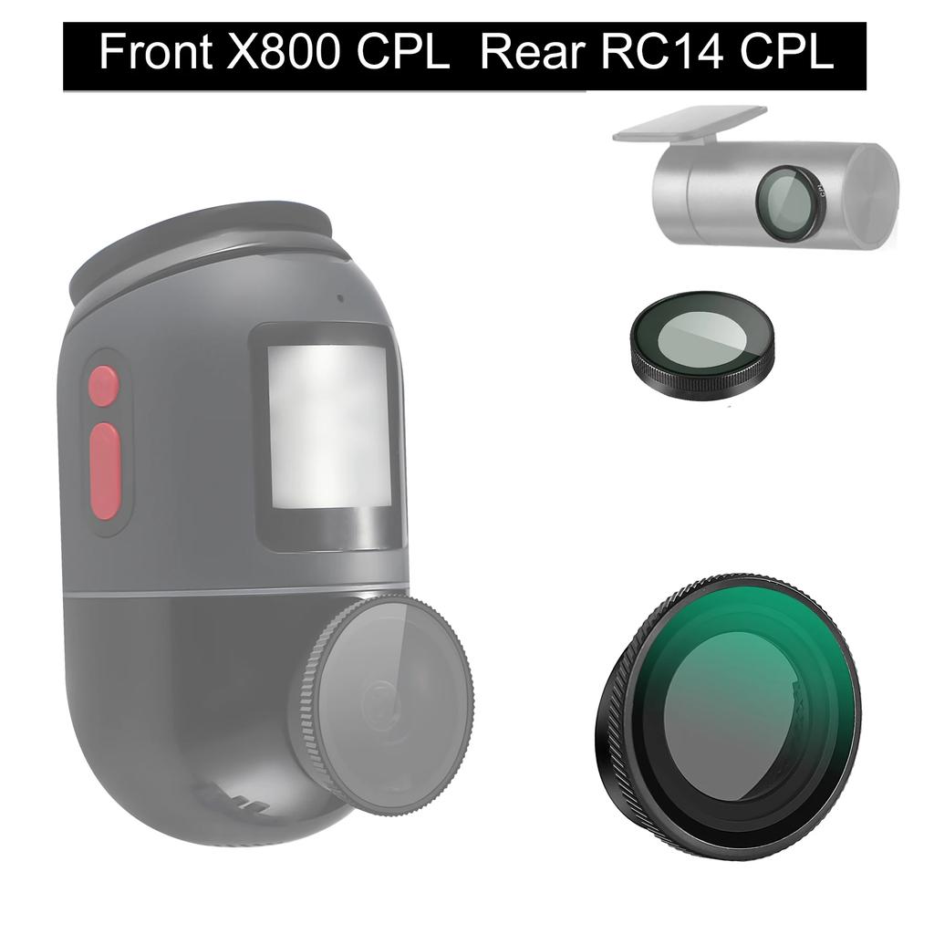 Pro 70mai Autokameru X800 CPL Filtr Snížení odlesků Zlepšení kontrastu pro 70mai Zadní kameru RC14 CPL Filtr