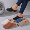 Scarpe da Donna Baotou Nuovi Stili Suola Spessa Taglia Grande Punta Tonda Traspiranti