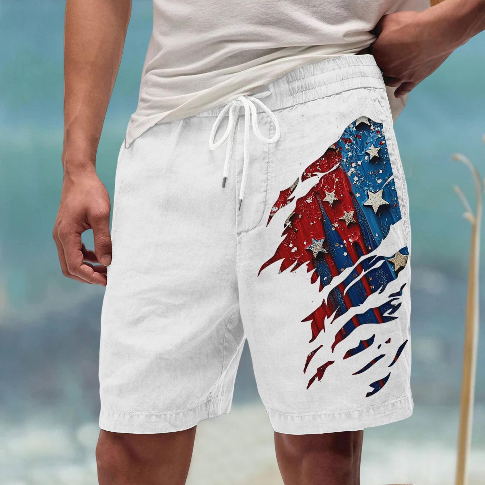 

Чоловічі літні великі повсякденні спортивні штани пляжні шорти L білий