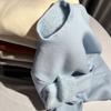 White Knitted Fleece Lined Half High Collar Sweater Women's Fashion Autumn Winter Inner Wear Base Shirt Integrated Fleece Top