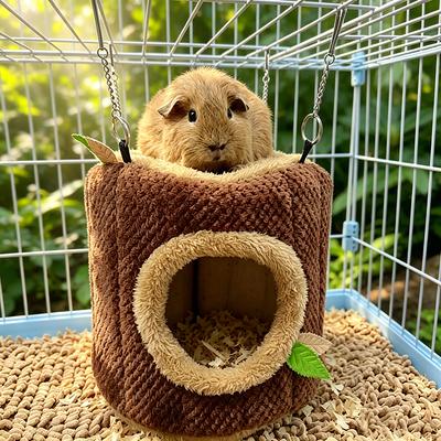 Casa de Pet para Animais Pequenos Hamster Formato de Tronco de Árvore Rede Suprimentos Rede para Roedores Cama de Hamster Acessórios para Ratos XCW06