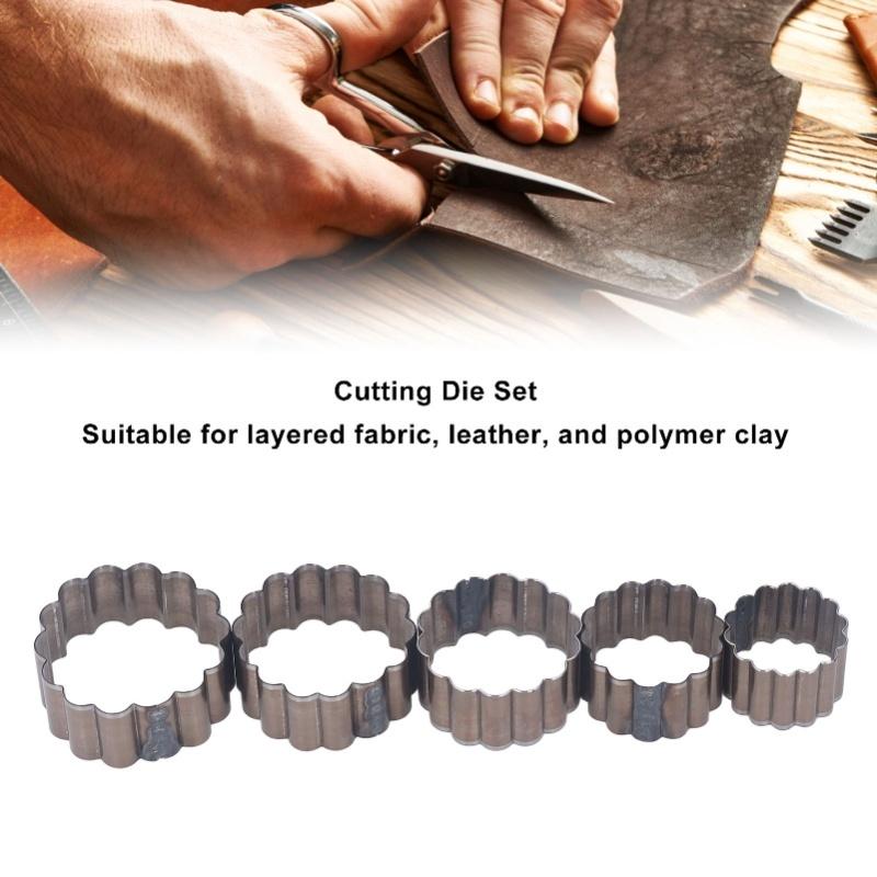 5 Stück Leder-Stanzformen Legierungsstahl Blumenform Manuelles Stanzwerkzeug Set Für DIY Kunsthandwerk