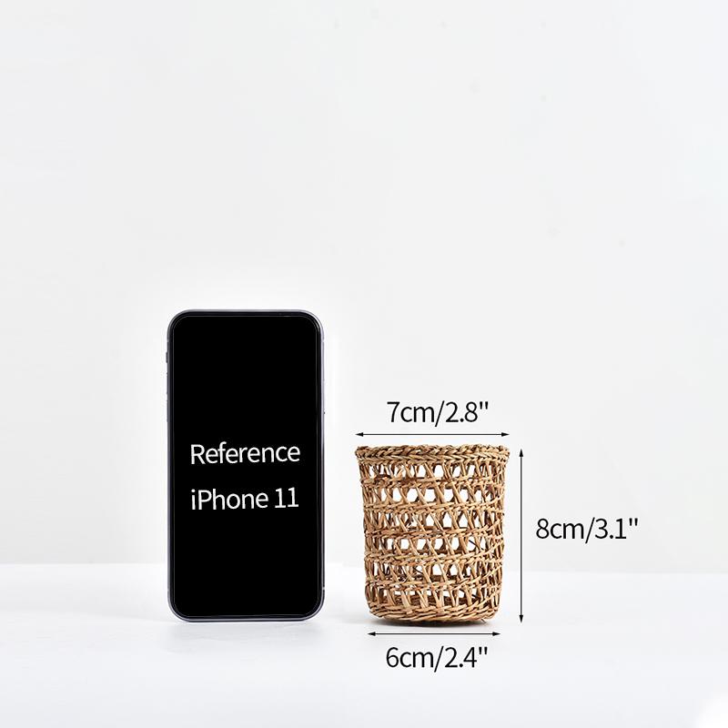 Mini Flower Basket Ins Style Portable Storage Basket for Home Decor Picnic Basket Food Grass Weaving Organizer Photography Props