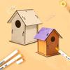 3pcs Wooden Bird Nest Minimalist Bird Cage Bird Villas Bird Feeder  Tree