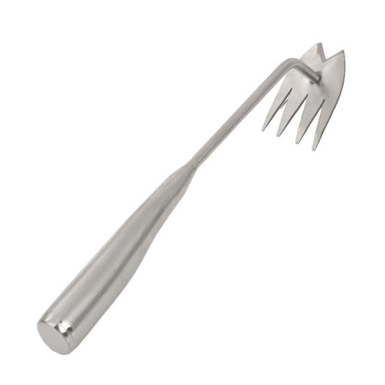 Heavy Duty Weed Puller Stainless Steel Garden Weeding Tool with 3 or 4 Teeth Uprooting Manual Weeder with Long Handle