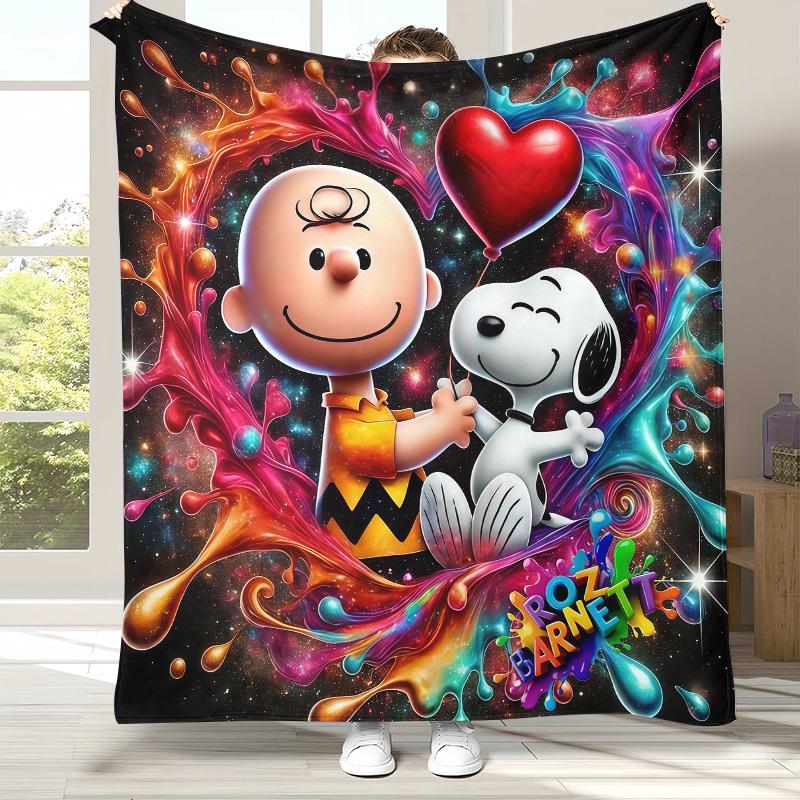 

Cute Snoopy Dog Cartoon Flannel Blanket,Ultra Soft Warm Plush Throw for Home Bedroom Bed Sofa Cover Camping Picnic gift 75x90cm