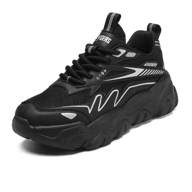 Autumn men's shoes casual white tower lightweight soft-soled running non-slip sports shoes youth thick-soled heightening dad shoes