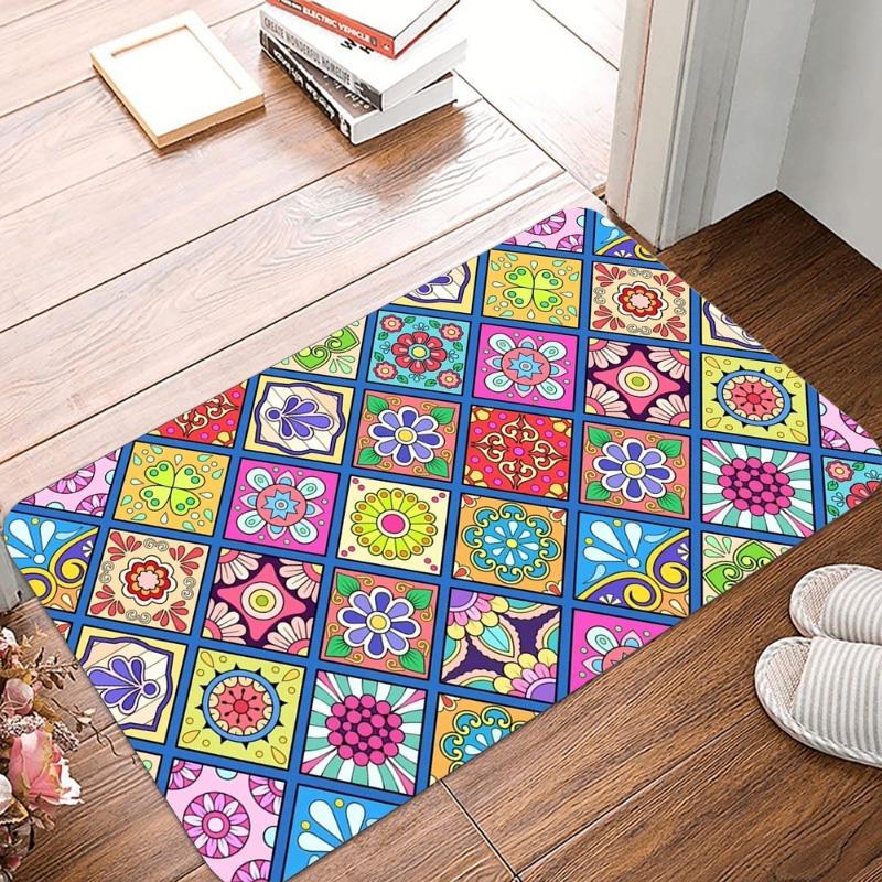 Mexico Style Printing Non Slip Small Rug Waterproof Easy To Clean Floor Mat for Indoor Outdoor Use Durable Home Decor Fashion
