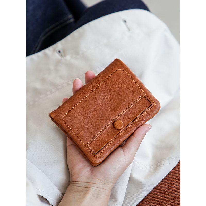 

Красочный кошелек из натуральной кожи растительного дубления, зернистая коровья кожа, короткий, для мужчин и женщин, для пары, из натуральной кожи, ретро, держатель для водительского удостоверения/карты, один кошелек Brown