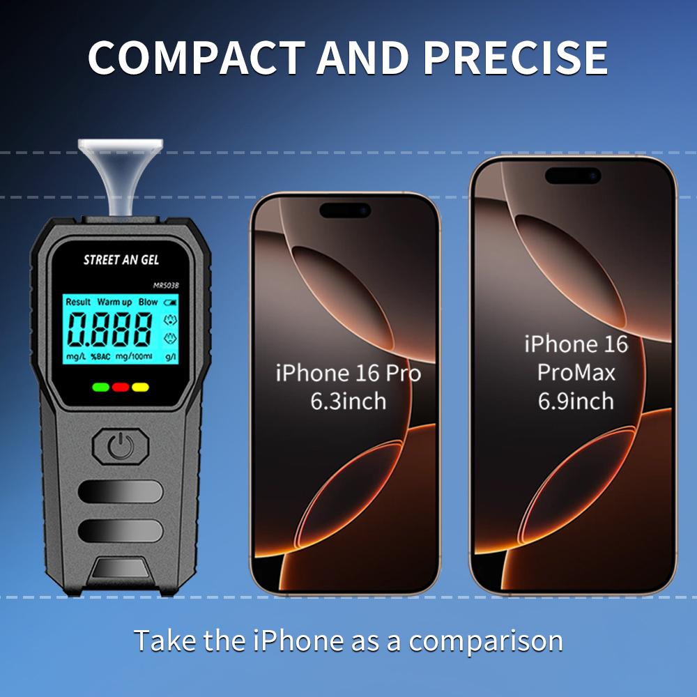 Precision Digital Breath Alcohol Tester Professional Breathalyzer With LCD Display Electronic Alcohol Tester Voice Broadcast