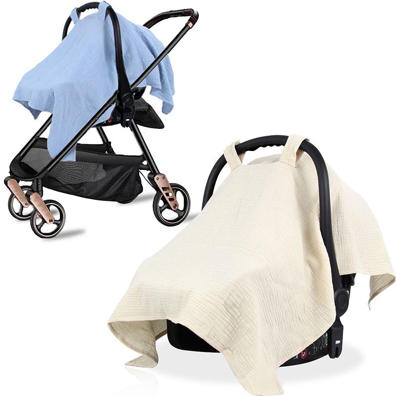 Baby Safety Seat Sun Shade Baby Stroller Cover Cotton Material Breathable Windproof Sun Proof Baby Cover