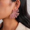 Boucles d'oreilles aiguille en acier géométriques exagérées style européen et américain serties de diamants boucles d'oreilles de luxe léger niche
