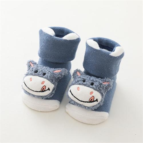 0-3Years Newborn Baby Girl Boy Socks Cute Cartoon Animal Socks Non-slip Toddler Floor Socks Winter Thicken Warm Socks for Infant
