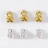 10Pcs Crimp End Bead Accessories 18K Gold Plated Clam Shell Bead Tip Crimp Ends Ball Chain Connector DIY Jewelry Making Supplies