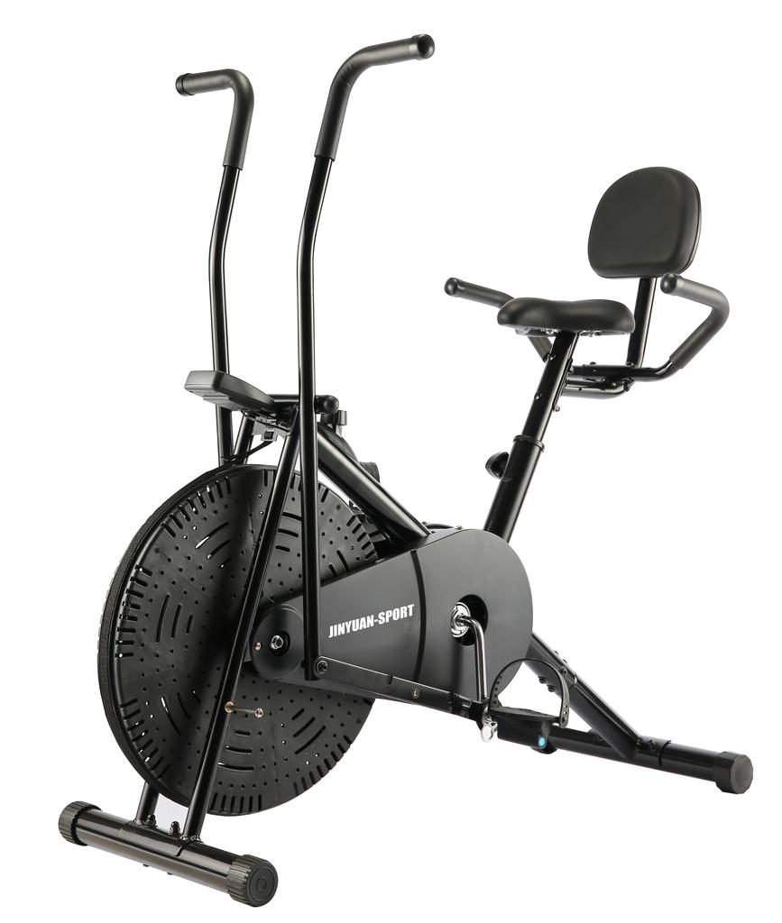 Home Use Portable Cardio Air Bike Gym Equipment with Foldable Backrest for Body Building Fitness Exercise Bike