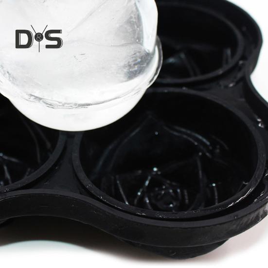 Stampo per cubetti di ghiaccio in silicone a forma di rosa Stampo per cubetti di ghiaccio anti-rovesciamento per cocktail