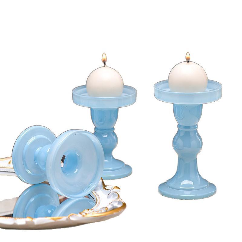 Rosa Romantischer Kerzenständerhalter für den Hochzeitstisch