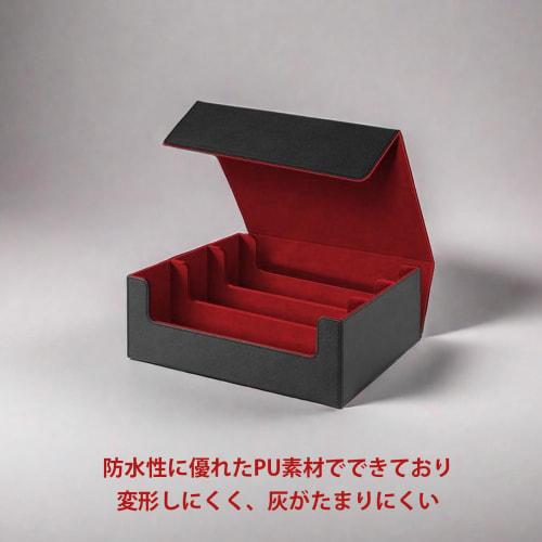 UNORUG Trekkers Card Box, Holds 1800 Cards (3 Columns), PU Leather, Vertical Card Storage, 24 Compartments, 3 Baffles, PU Leather Storage Box, Trading