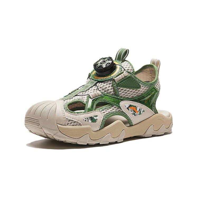 Anta Comfortable Outdoor Rebound Breathable Kids Sandals Kids Sandals White Green A312426909-3