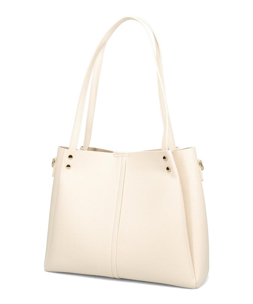 Tote shoulder A4 large synthetic suitable for bag, bag, 2-way, size, capacity, leather, commuting, school, work, outings, travel, mom, black, ivory,
