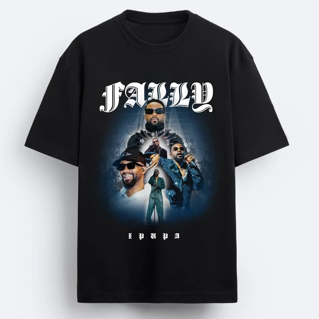 

Unisex Women Summer Fashion Cotton Y2K Clothing Fally Ipupa Vintage Tshirt Casual Fashion Oversize Short Sleeved Tops Fan Gifts S
