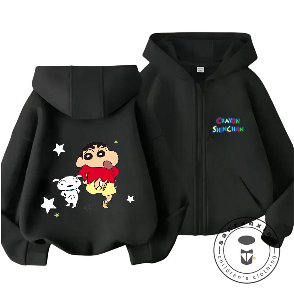 Süßer Cartoon Reißverschluss Hoodie Neue Ankunft Street Fashion Kinderkleidung Für Jungen Und Mädchen Crayon Shin Chan 3 14 Jahre