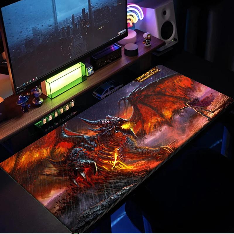 Dragon's Fiery Warcraft game Mouse Pad, Rubber Base, Mouse Pad for Gamers and Office Use, Gaming Desk , Easy To Clean Mat Christmas fan gifts