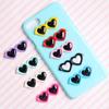 Ibasenice Set of 40 Heart Sunglasses and Eyeglasses Resin Charms and Cabochons, 4.2cm, for DIY Handmade Crafts, Smartphone Cases, Hair Accessories,