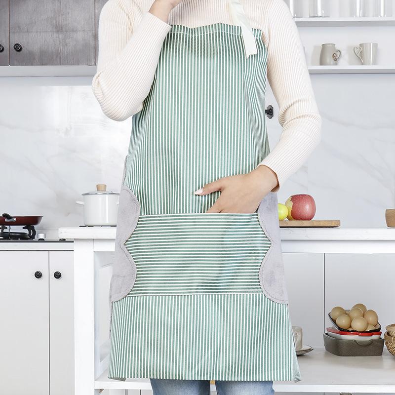 Thickened erasable hand apron oil-proof, sleeved waterproofadult waistband kitchen and restaurant cooking cover
