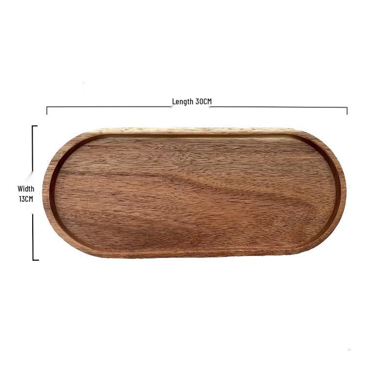 Ru Han Japanese Style Acacia Wood Oval Serving Tray