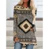 Podzimní a zimní sexy tričko dámské s dlouhým rukávem bohémské základní tričko ležérní prodyšné dámské tričko pulovr velká velikost