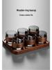 Walnut Wood Anti-Scald Glass Teacup - Japanese Kung Fu Master Tea Set for Home Use