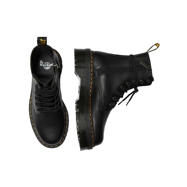 Dr. Martens Jadon 3 Pisa Leather Platform Boot Black Unisex Sneakers 26378001