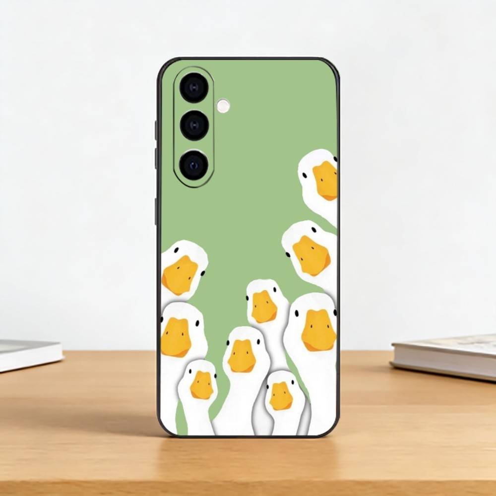 Cute Cartoon D-Duck Phone Case For Samsung Galaxy A73,A72,A71,A70,A53,A52,A51,Others Soft Black Cover