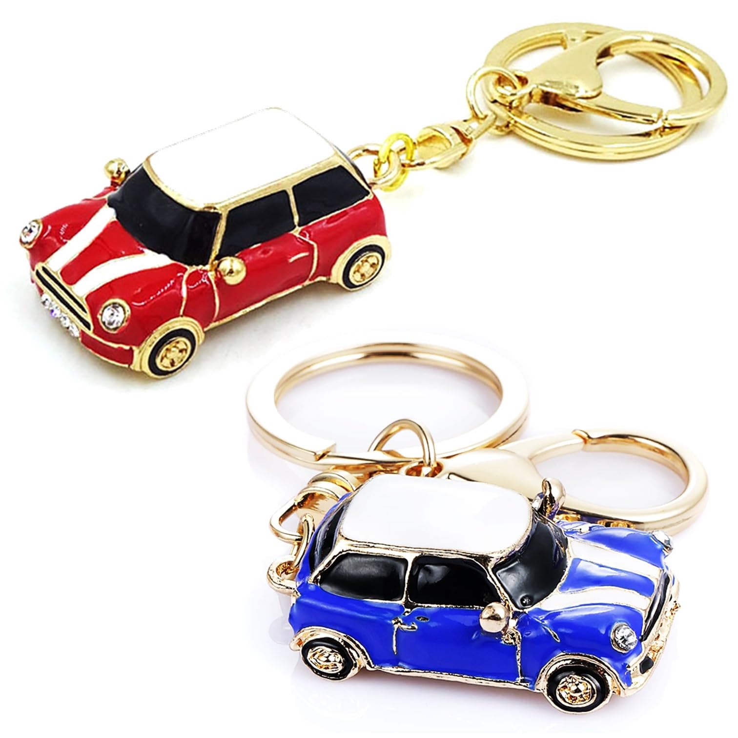 

[EXDUCT] Set of 2 Retro Style Classic Car Keychain Cute
