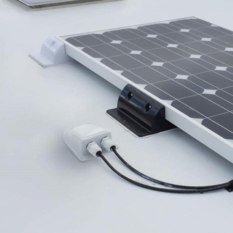 1/2Pcs Solar Panel Single/Double Hole Wire Cable Entry Gland Box ABS Waterproof Sealing Junction Boxes RV Caravan Accessories