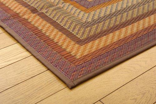 IKEHIKO Igusa Rug, Made In Japan, Triple-Weave, DX Gradient, Brown, Approx. 191 X 191 Cm, with Backing #1709170