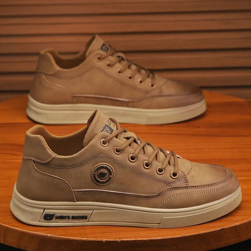 New Men's Shoes 2025 Autumn Breathable Sports Shoes Fashion Low Cut Casual Shoes Outdoor Anti Slip Comfortable Board Shoes