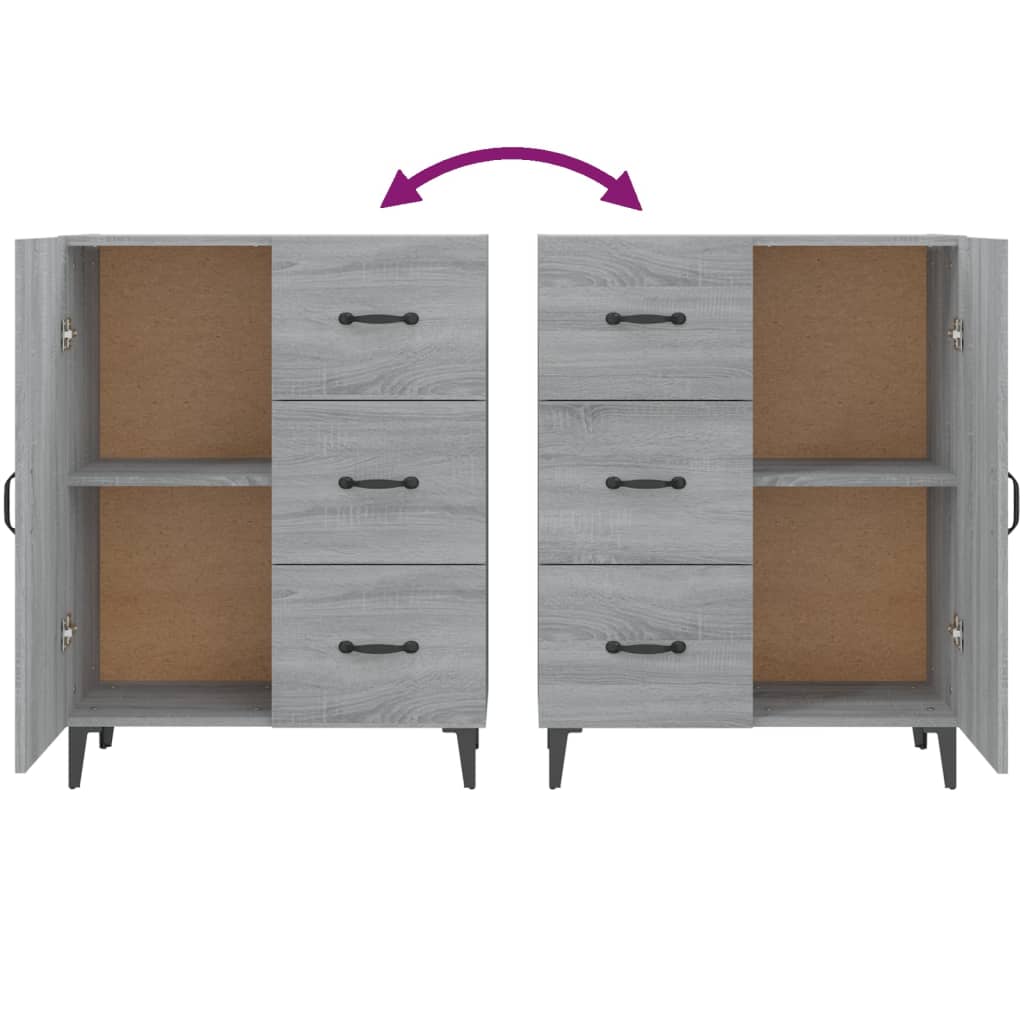 Sideboard Gray Sonoma 69.5 x 34 x 90 cm Particleboard