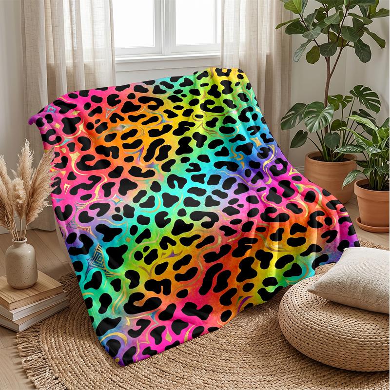 Rainbow Dolphins Paradise 1 Theme blanket Lightweight Warm Flannel Blanket Decorative Throw Blanket for Home Decoration