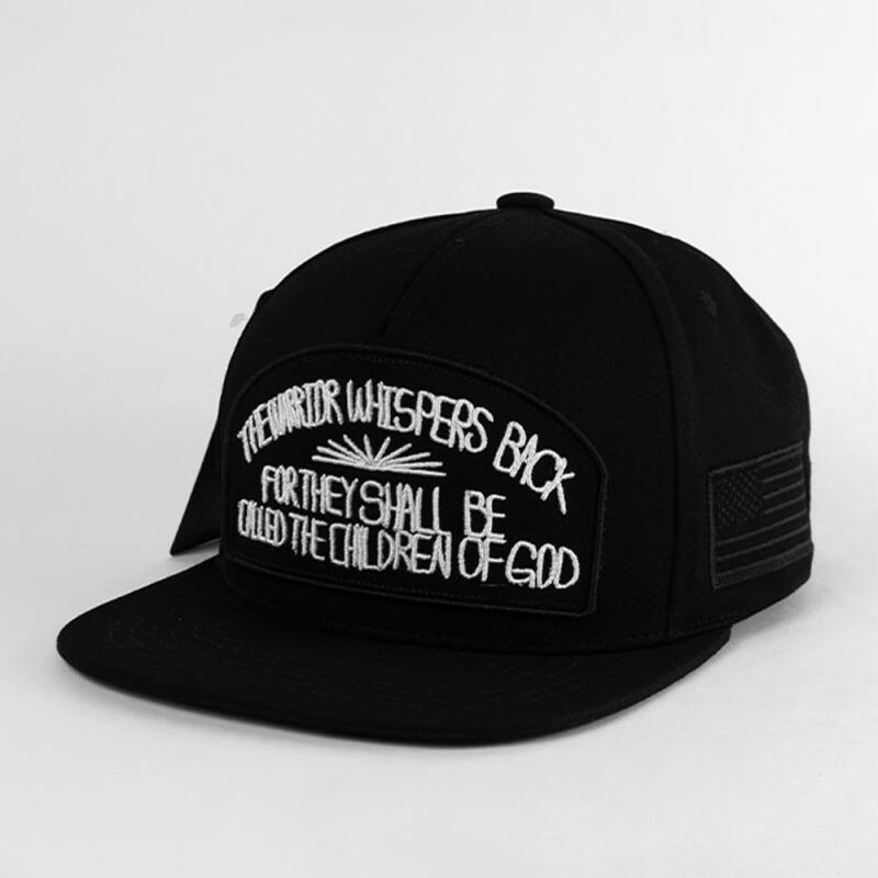 Lettering Hip Hop Snapback Group Couple Camp Hat (3 Colors) black