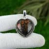 Gift For Her 925 Sterling Silver Natural Tabu Jasper Gemstone Jewelry Pendant