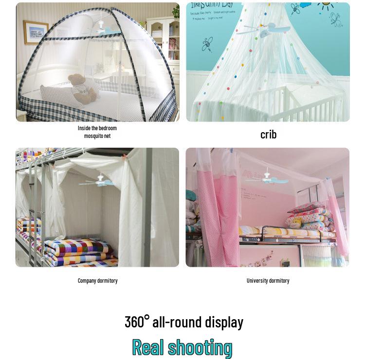 Compact Silent Ceiling Fan for Dorms and Bedrooms