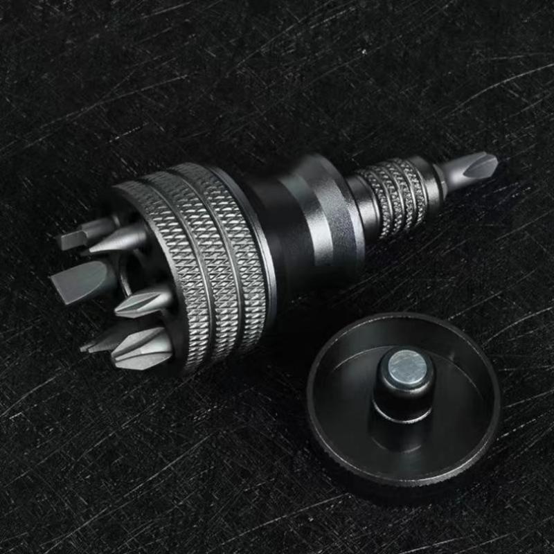 Neuer Mini-Schraubendreher Titan-Schraubendreher 1/4 Zoll Magnetischer Schraubendreher 7 in 1 S2 Legierter Stahl Bohrer EDC für Heimwerkerwerkzeug