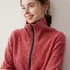 2025 Retro Cashmere Lapel Cardigan: Chunky Knit Short Zipper Sweater for Autumn/Winter