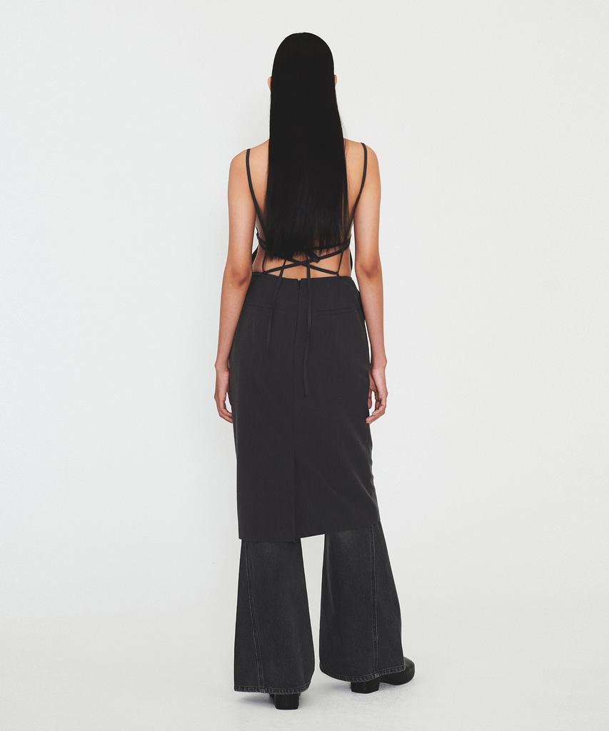 Daiaegeuneol Strap Sleeveless Dress (Dark Gray)