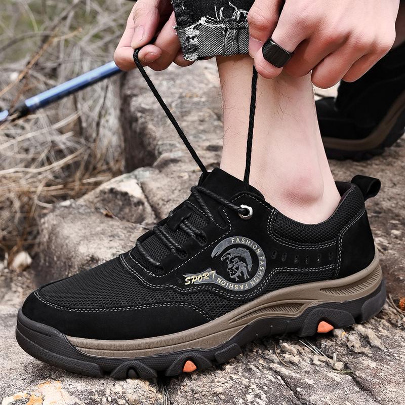 Fashion Outdoor Camping Hiking Shoes Men Net Cloth Sports Sneakers Man Travel Casual Shoes Leisure Walking Climbing Mens Footwear
