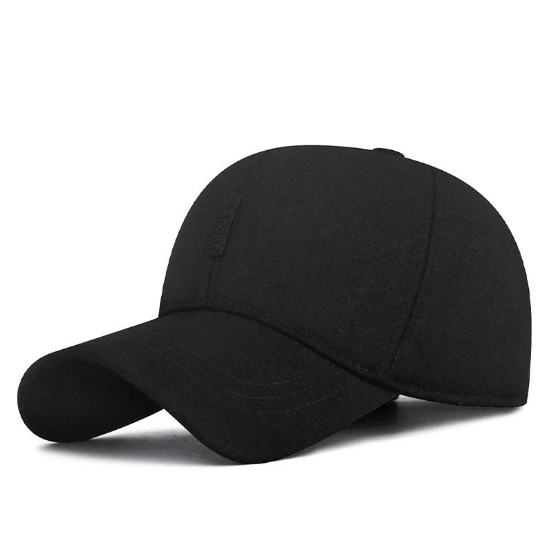 NORTHWOOD Winter Men's Baseball Caps with Plush Thick Ear Protection Outdoor Sports Woolen Warm Cotton Baseball Hats