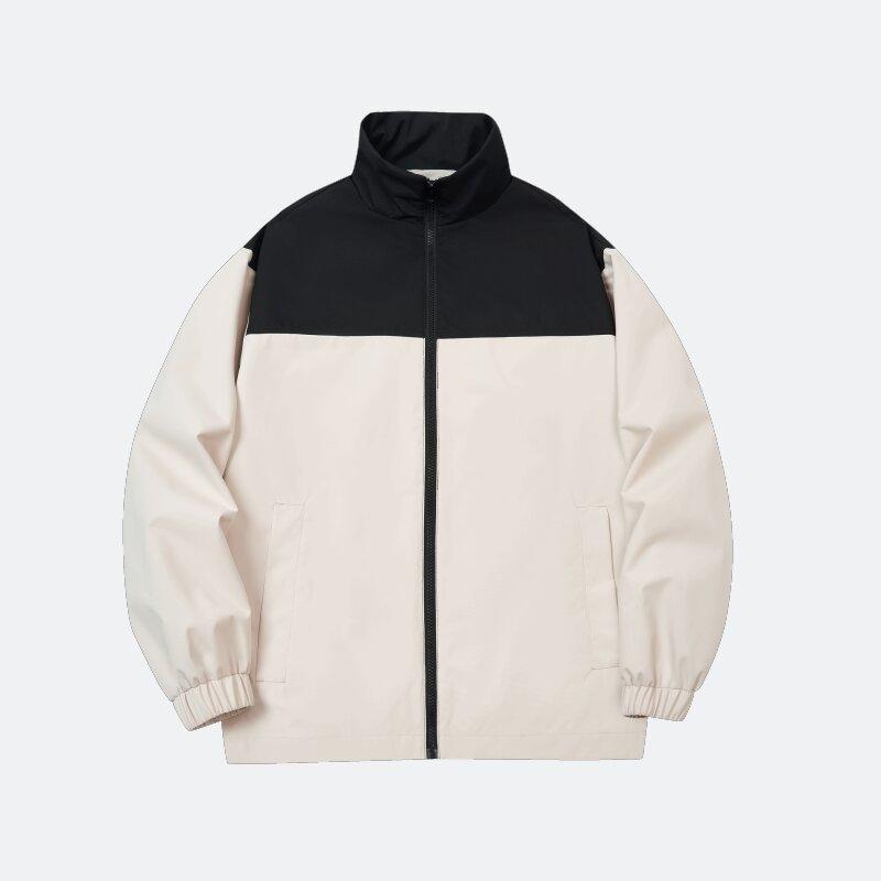 Spring and Autumn Splicing Contrasting Color Stand-up Collar Jacket Men's Jacket Versatile Clothes Casual Couple Jacket